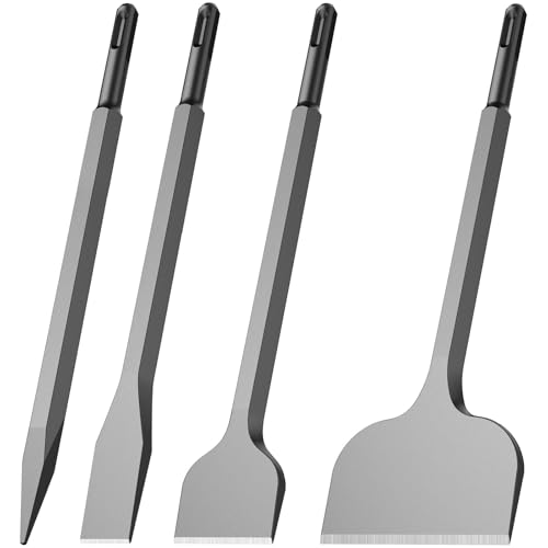 4-teiliger SDS Plus-Bodenschaber, elektrischer Hammer, austauschbare Klinge, Skalierungsmeißel, Schaufel for Entfernen von Fliesen, Ziegeln, Betonwänden 4-teiliger SDS Plus-Bodenschaber, elektrischer Hammer, austauschbare Klinge, Skalierungsmeißel, Schaufel for Entfernen von Fliesen, Ziegeln, Betonwänden von GYSABVC