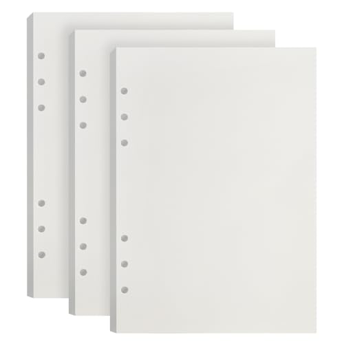 GYSRXS 3 Packungen A5 Nachfüllpapier Blanko 135 Blätte Ringbuch Nachfüllbar Papier 6 Löcher Notizpapier Nachfülleinlagen für A5 Notizbuch,Tagbuch,Skizze,Malerei GYSRXS 3 Packungen A5 Nachfüllpapier Blanko 135 Blätte Ringbuch Nachfüllbar Papier 6 Löcher Notizpapier Nachfülleinlagen für A5 Notizbuch,Tagbuch,Skizze,Malerei von GYSRXS