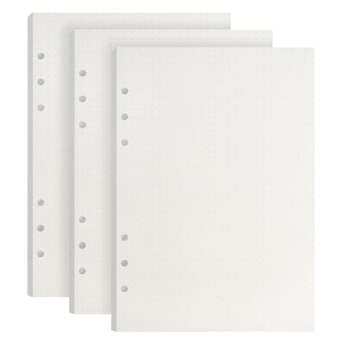GYSRXS 3 Packungen A5 Nachfüllpapier Gepunktet 135 Blätte Ringbuch Nachfüllbar Papier 6 Löcher Notizpapier Nachfülleinlagen für A5 Notizbuch,Tagbuch,Skizze,Malerei GYSRXS 3 Packungen A5 Nachfüllpapier Gepunktet 135 Blätte Ringbuch Nachfüllbar Papier 6 Löcher Notizpapier Nachfülleinlagen für A5 Notizbuch,Tagbuch,Skizze,Malerei von GYSRXS