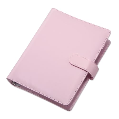 GYSRXS A5 Binder 6 Loch aus PU Rosa Ringbuch Leer Nachfüllbar Notizbuch A5 Ringbuch Verwendet für Schule,Büro,Arbeit,Business,Reise Notizbücher(Ohne Innenpapier) von GYSRXS