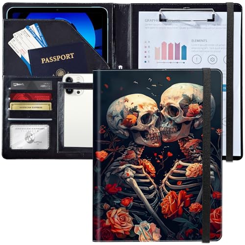 Klemmbrett für Padfolio, mit Visitenkartenhalter, PU-Leder, A4-Größe, Portfolio-Ordner für Männer und Frauen, Interviews, Lebenslauf-Organizer mit elastischem Verschluss, Handyfach für Büro, Konferenz Klemmbrett für Padfolio, mit Visitenkartenhalter, PU-Leder, A4-Größe, Portfolio-Ordner für Männer und Frauen, Interviews, Lebenslauf-Organizer mit elastischem Verschluss, Handyfach für Büro, Konferenz von GYSYSQSH