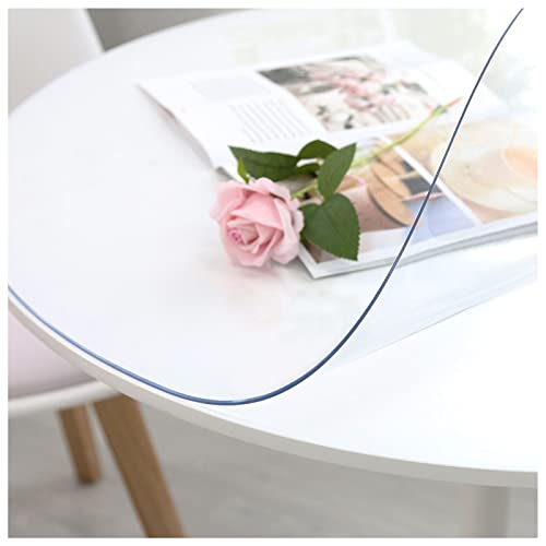 Tischdecke Transparent Rund PVC,Tischschutz Ölbeständig Wasserdicht Glasklar Tischfolie Schutzfolie, für Restaurantgarten Und Boden,Größe wählbar(Dicke:2mm,Durchmesser:35cm) von GYUE