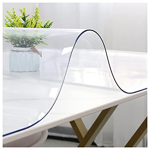 Transparent Tischfolie,Durchsichtige Tischdecke Glasklar Schutzfolie PVC Tisch Schutzfolie Abwaschbar Folie für Garten/Esszimmer/Büro,Pflegeleicht (Dicke:3mm,Größe:30x60cm/11.8x23.6in) von GYUE