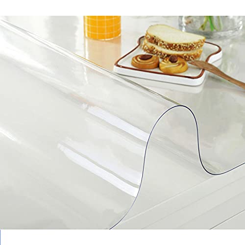 Transparente PVC Tischdecke - Abwischbar Schutztischdecke Tischschutz - Breite & Länge wählbar-FüR Esstisch Couchtisch Und Schreibtisch,Rechteck (Dicke:1.5mm,Größe:30x105cm/11.8x41.3in) von GYUE
