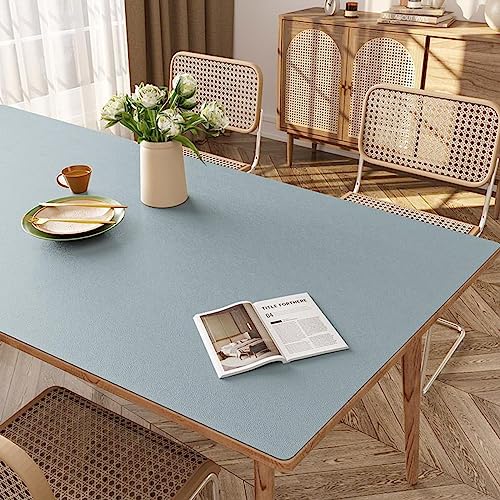 GYYFQH Tischdecke PU Leder,Lederoptik Tischwäsche Wasserdicht, 1.8 mm Tischwäsche,Kunstleder Tischtuch, Abwischbar Tischdecke für Hause Küche Restaurant,NebligesBlau-80×120cm/31×47inch GYYFQH Tischdecke PU Leder,Lederoptik Tischwäsche Wasserdicht, 1.8 mm Tischwäsche,Kunstleder Tischtuch, Abwischbar Tischdecke für Hause Küche Restaurant,NebligesBlau-80×120cm/31×47inch von GYYFQH