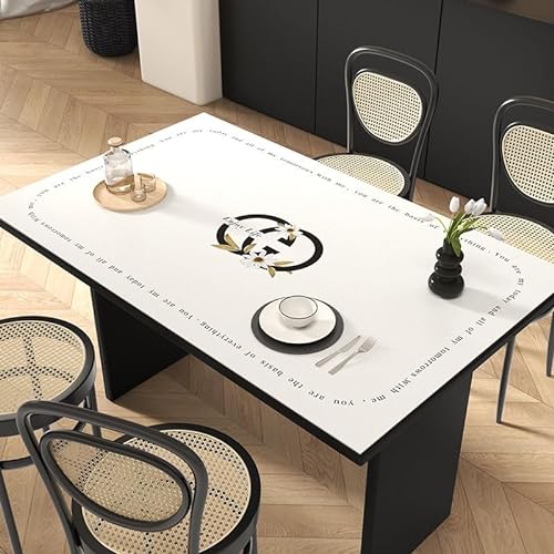 PU-Leder Tischdecke ，Tischmatte Schreibtisch Tischfolie Haushalt，wasserdichte, ölbeständige und verbrühende Tischmatte ，Desktop-Schutzpolster(A,35×40cm) von GYYFQH