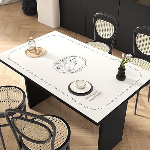 PU-Leder Tischdecke ，Tischmatte Schreibtisch Tischfolie Haushalt，wasserdichte, ölbeständige und verbrühende Tischmatte ，Desktop-Schutzpolster(B,36×46cm) von GYYFQH