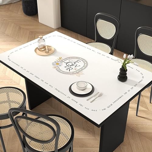 PU-Leder Tischdecke ，Tischmatte Schreibtisch Tischfolie Haushalt，wasserdichte, ölbeständige und verbrühende Tischmatte ，Desktop-Schutzpolster(C,36×46cm) von GYYFQH