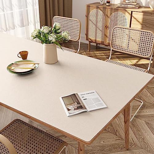 GYYFQH Tischdecke PU Leder,Lederoptik Tischwäsche Wasserdicht, 1.8 mm Tischwäsche,Kunstleder Tischtuch, Abwischbar Tischdecke für Hause Küche Restaurant,Beige-80×120cm/31×47inch GYYFQH Tischdecke PU Leder,Lederoptik Tischwäsche Wasserdicht, 1.8 mm Tischwäsche,Kunstleder Tischtuch, Abwischbar Tischdecke für Hause Küche Restaurant,Beige-80×120cm/31×47inch von GYYFQH