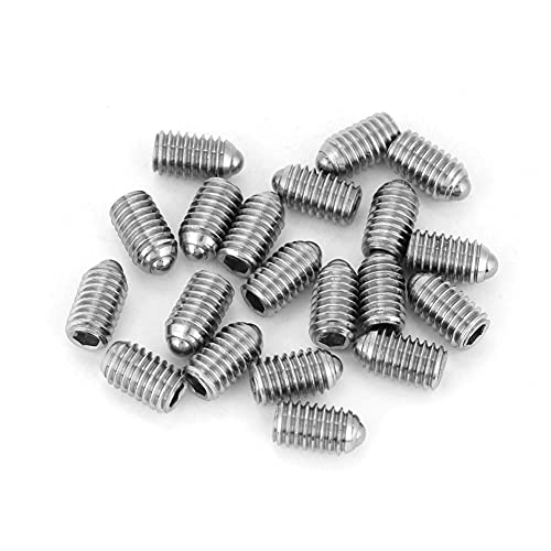 20 Stück M6 Edelstahl-Federball-Plunger-Schraube Kugelkopf-Plunger Position Ier Kugel für Medizinische Geräte Pneumatische Werkzeuge (M6*10 (20pcs)) von GYZOUKA