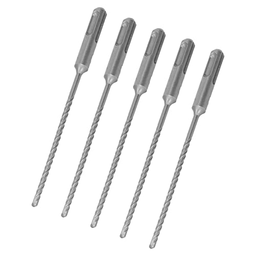 5 Stück Bohrhammerbohrer, 160 Mm, 2 Nuten, Selbstzentrierender Betonbohrer, Hartmetallspitze, Schlagbohrer für Ziegelstein (4mm) von GYZOUKA