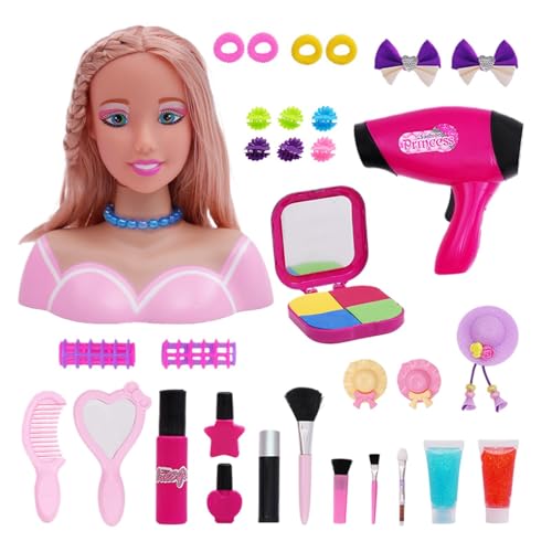 GZBMEZS Frisur-Puppenkopf für Mädchen,Styling-Kopf | Head Makeup Pretend Beauty-Set | Exquisites Styling-Puppen-Spielset, Styling-Kopf und Zubehör für Geburtstag, Ostern GZBMEZS Frisur-Puppenkopf für Mädchen,Styling-Kopf | Head Makeup Pretend Beauty-Set | Exquisites Styling-Puppen-Spielset, Styling-Kopf und Zubehör für Geburtstag, Ostern von GZBMEZS