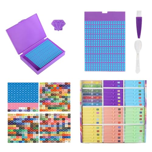 GZBMEZS Gem Painting Aufbewahrungsboxen - Strassstein Zubehör Aufbewahrungsständer - Werkzeugboxen Tablett Organizer Für Jugendliche Erwachsene Bastler von GZBMEZS