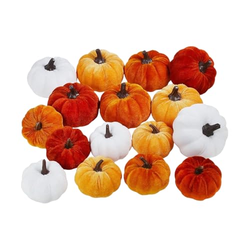 GZBMEZS Herbstdeko Kürbis | Künstliche Kürbis Deko Als Herbstfüller | Saisonales Tischdekoration Für Kaminregal Erntedankfest Halloween Party Hintergrunddekoration von GZBMEZS