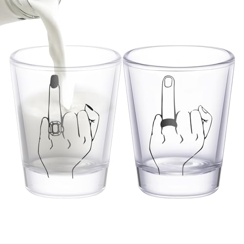 GZBMEZS Hochzeitsweingläser Für Und Bräutigam - Junggesellinnenabschied Ringfinger-Design Humorvolle Whiskygläser - Hochtransparente Getränkebehälter Für Partys Weihnachten Grillabend GZBMEZS Hochzeitsweingläser Für Und Bräutigam - Junggesellinnenabschied Ringfinger-Design Humorvolle Whiskygläser - Hochtransparente Getränkebehälter Für Partys Weihnachten Grillabend von GZBMEZS
