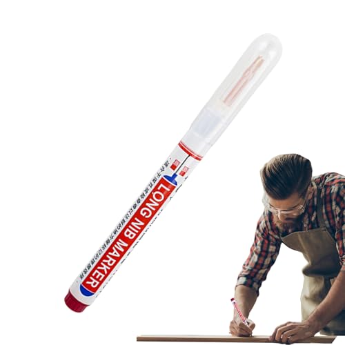 GZBMEZS Langtippsmarker, Deep Loch Marker Stifte, Langer Nased Marker, Schneller trockener Mehrzweckstift für, Hardware-Tool für den industriellen Gebrauch des Bauwesens von GZBMEZS