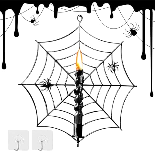 Kerzenständer, Retro Spinnennetz Kerzenständer Als Wanddeko, Standhalterung Für Party Halloween Wohnzimmer Flur Wand Kerzenständer, Retro Spinnennetz Kerzenständer Als Wanddeko, Standhalterung Für Party Halloween Wohnzimmer Flur Wand von GZBMEZS
