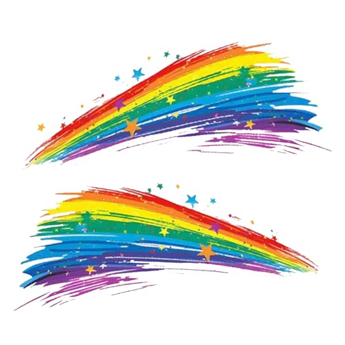 Regenbogen-Aufkleber, Lebendige Farben Multifunktional Dekoration, Wasserdichte Regenbogenfensteraufkleber Für Auto Bikes Doors Family Friends von GZBMEZS