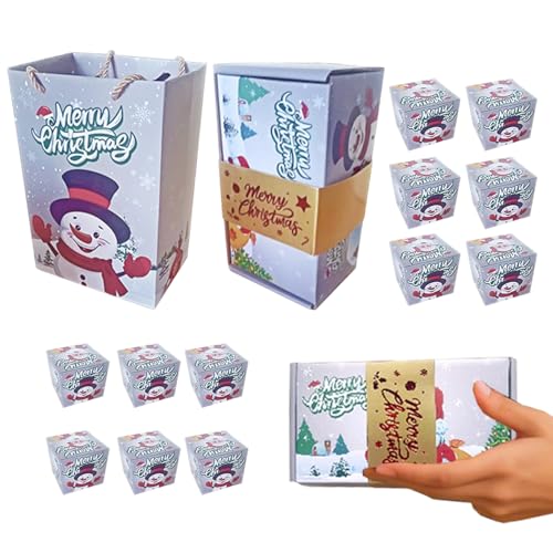 Verpackte Weihnachtsboxen | Frohe Weihnachten faltbare springende Geldkassetten | dekorative Tasche für Kinder, Firmenwein, Kekse, Zuhause, Bäcker, Süßigkeiten, Hochzeitsschmuck, Schokolade, Urlaub von GZBMEZS
