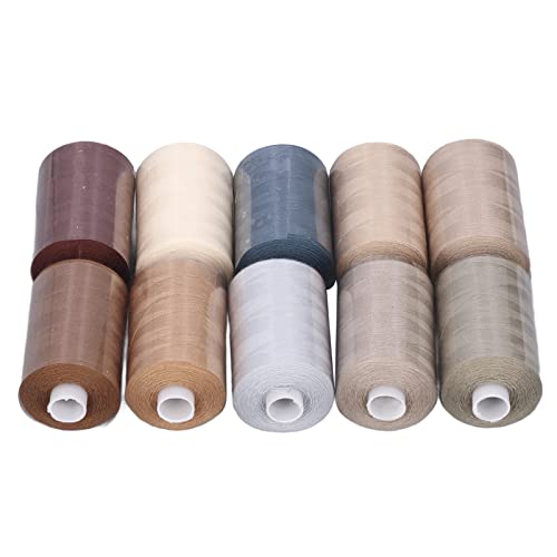 Nähgarn-Set, graue Serie Polyester-Nähgarn Hervorragende Reißfestigkeit 10 Farben für Handarbeitskleidung von GZD