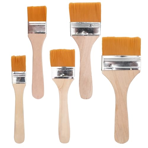 5 Stück Pinsel,Flachpinsel-Set 5-teilig,lackpinsel,malerpinsel,flachpinsel,lasurpinsel Holz außen,Flachpinsel mit Holzstiel,Pinselset,für Kunst Farben Malerbedarf Malerei 5 Stück Pinsel,Flachpinsel-Set 5-teilig,lackpinsel,malerpinsel,flachpinsel,lasurpinsel Holz außen,Flachpinsel mit Holzstiel,Pinselset,für Kunst Farben Malerbedarf Malerei von GZDAOXIA