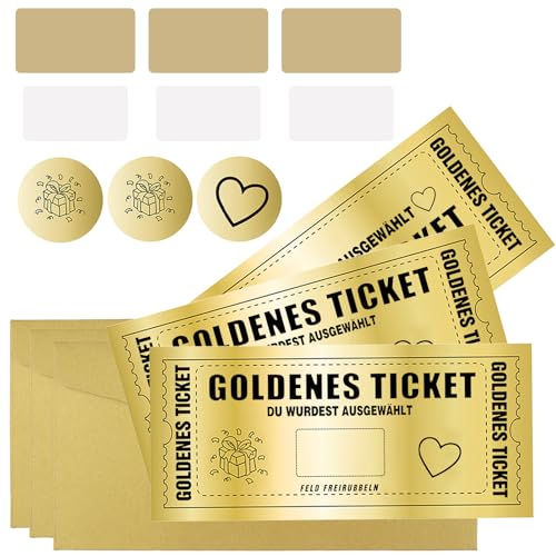 GZDAOXIA 3 Set Rubbelkarten,gutscheine zum selber ausfüllen,goldenes ticket,geschenke für adventskalender,Rubbelkarte zum beschriften,Geburtstagskarte,Reisegutschein,Geschenke für Freundin GZDAOXIA 3 Set Rubbelkarten,gutscheine zum selber ausfüllen,goldenes ticket,geschenke für adventskalender,Rubbelkarte zum beschriften,Geburtstagskarte,Reisegutschein,Geschenke für Freundin von GZDAOXIA