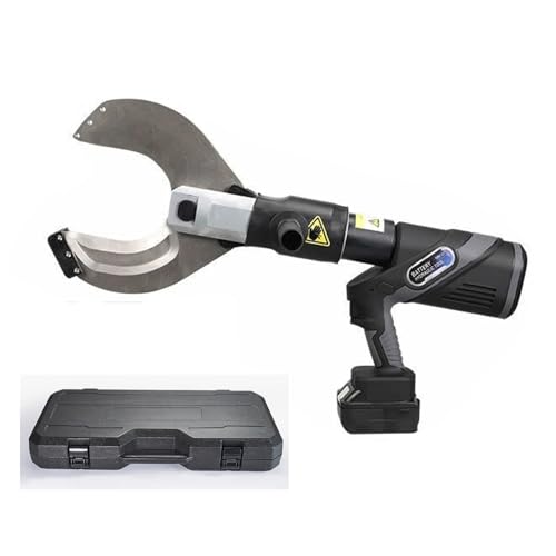 GZGHRZQS Kabelloser hydraulischer Kabelschneider für Kupfer- und Aluminiumkabel (CU/AL) bis 135 mm - 250 kn, Etui mit 2 Batterien (18 V / 4,0 AH) zum Schneiden von Zangen, Kabelschere von GZGHRZQS
