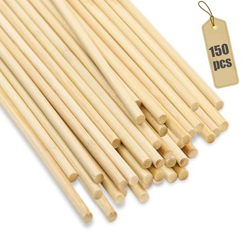 GZGXKJ 150 Stück Holzstäbe Holzstäbchen zum Basteln 300mmx4mm Rundstab Holz Dübelstangen Geeignet für Möbeldekoration, Modellbau und Heimwerkerhandwerk GZGXKJ 150 Stück Holzstäbe Holzstäbchen zum Basteln 300mmx4mm Rundstab Holz Dübelstangen Geeignet für Möbeldekoration, Modellbau und Heimwerkerhandwerk von GZGXKJ