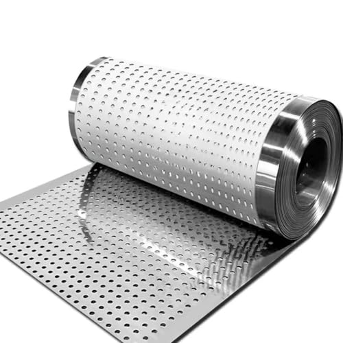 Lochblech Aus Edelstahl 304, 0,8 Mm Dick, Metallgitter Mit 10 Mm Loch Für Balkongeländer, Zäune/Fenstergeländer/Gartenterrasse/Heimwerkerprojekte – Dekoratives Diebstahlschutzgitter(62x100cm) von GZHERVICES