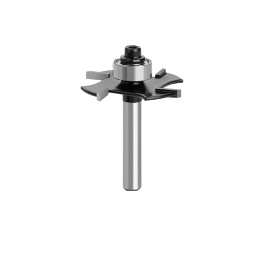 GZHXF 1/4 6mm 6.35mm Shank Four Blades T-Sloting Slot Cutter Jointing Slotting Router Bit Height Milling Cutter Woodworking GZHXF 1/4 6mm 6.35mm Shank Four Blades T-Sloting Slot Cutter Jointing Slotting Router Bit Height Milling Cutter Woodworking von GZHXF