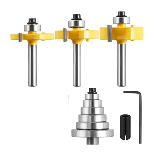 GZHXF 1/4 Inch Shank T-Sloting Router Bit With Bearing Wood Slot Milling Cutter T Type Rabbeting Woodwork Tool For Wood von GZHXF