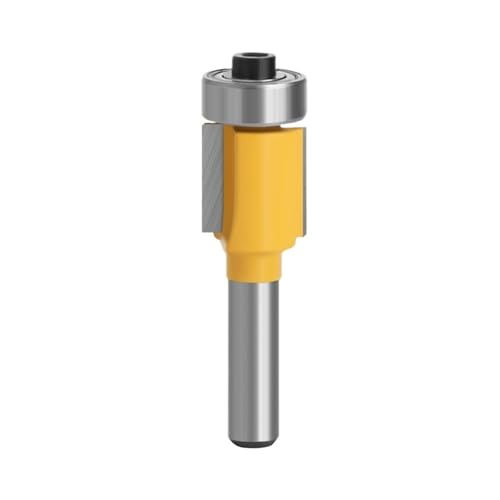 GZHXF 1 x 6 mm Schaft-Oberfräser, gerade T-Fräser, V-Bündigfräser, Rundwinkelfräser, Holzfräser von GZHXF