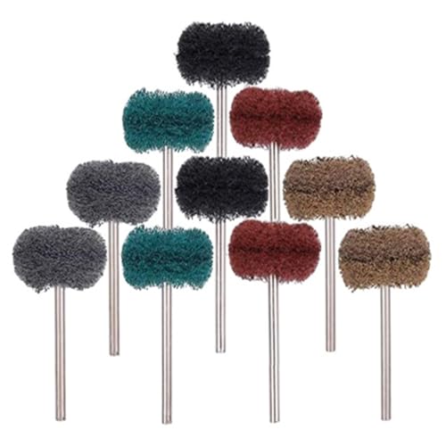 GZHXF 10 Stück Nylon-Polierscheibe for Mini-Bohrer, Schleifbürste, Scheuerschwämme, 2,35 mm/3 mm Schaft, for Drehwerkzeug-Zubehör, Körnung 120, 180, 320, 400, 600 GZHXF 10 Stück Nylon-Polierscheibe for Mini-Bohrer, Schleifbürste, Scheuerschwämme, 2,35 mm/3 mm Schaft, for Drehwerkzeug-Zubehör, Körnung 120, 180, 320, 400, 600 von GZHXF