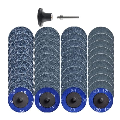GZHXF 2-Zoll-Schleifscheiben mit Schnellwechselfunktion, Roll Lock, R-Typ, Schleifpapier, Schleifscheibe, 50 mm, 1/4-Zoll-Halter, Farbentfernung, 11 Stück/41 Stück GZHXF 2-Zoll-Schleifscheiben mit Schnellwechselfunktion, Roll Lock, R-Typ, Schleifpapier, Schleifscheibe, 50 mm, 1/4-Zoll-Halter, Farbentfernung, 11 Stück/41 Stück von GZHXF