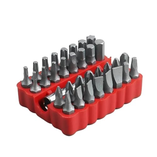GZHXF 33 teile/los Sicherheit Schraubendreher Bit Set 1/4 "6,35mm Torq Torx Hexagonal Star Spanner Elektrische Halter Bits for Schrauben von GZHXF