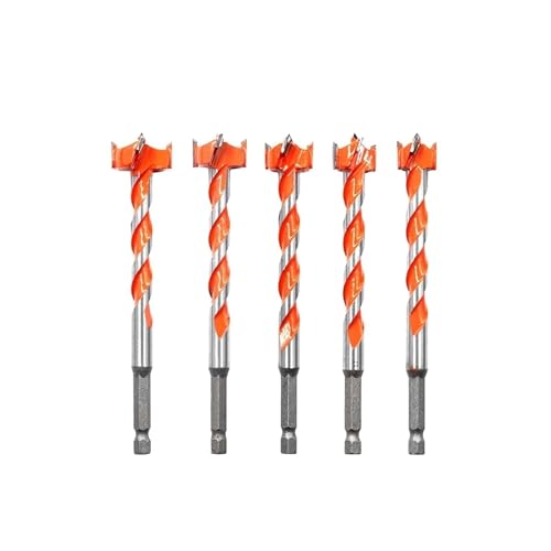 GZHXF 5 Stück 16–25 mm erweiterte Forstnerbohrer, Türschlossloch, Holzbrett, Holzbearbeitungslochöffner, Sechskantschaft GZHXF 5 Stück 16–25 mm erweiterte Forstnerbohrer, Türschlossloch, Holzbrett, Holzbearbeitungslochöffner, Sechskantschaft von GZHXF