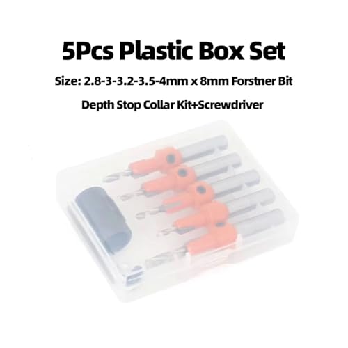 GZHXF 5-teiliges Set Bit Senker 8mm Bohrer Grenze Bohrtiefe Holzbearbeitung Schaft Schraube Extractor Abriss Holz Bohren GZHXF 5-teiliges Set Bit Senker 8mm Bohrer Grenze Bohrtiefe Holzbearbeitung Schaft Schraube Extractor Abriss Holz Bohren von GZHXF