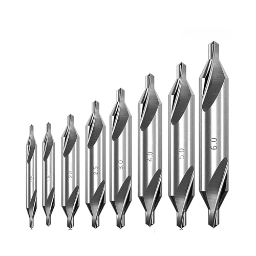 GZHXF 60-Grad-Winkel-Zentrierbohrer-Set, Senkwerkzeuge for die Metallbearbeitung von Drehmaschinen, 1/1,5/2/2,5/3/4/5 GZHXF 60-Grad-Winkel-Zentrierbohrer-Set, Senkwerkzeuge for die Metallbearbeitung von Drehmaschinen, 1/1,5/2/2,5/3/4/5 von GZHXF