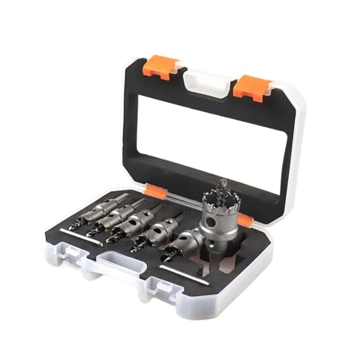 GZHXF 8 STÜCKE 16-35mm Lochsäge Cutter Legierung Set Hartmetallspitze for Edelstahl Eisenplatte Metallbearbeitung Bohrkrone von GZHXF