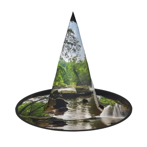 GZHYHAKAN Berg-Wasserfall-Druck, Halloween-Hut für Partys, Karneval und Rollenspiele - leicht, bequem GZHYHAKAN Berg-Wasserfall-Druck, Halloween-Hut für Partys, Karneval und Rollenspiele - leicht, bequem von GZHYHAKAN