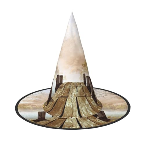 GZHYHAKAN Holzsteg mit gefallenen Blättern, Halloween-Hut für Partys, Karneval, Rollenspiele - leicht, bequem GZHYHAKAN Holzsteg mit gefallenen Blättern, Halloween-Hut für Partys, Karneval, Rollenspiele - leicht, bequem von GZHYHAKAN