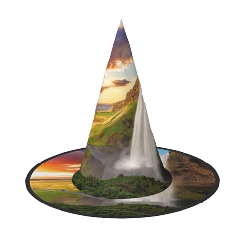 GZHYHAKAN Island Wasserfall Fluss Feld Sonnenuntergang Druck Halloween Hut für Partys, Karneval und Rollenspiele - leicht, bequem GZHYHAKAN Island Wasserfall Fluss Feld Sonnenuntergang Druck Halloween Hut für Partys, Karneval und Rollenspiele - leicht, bequem von GZHYHAKAN