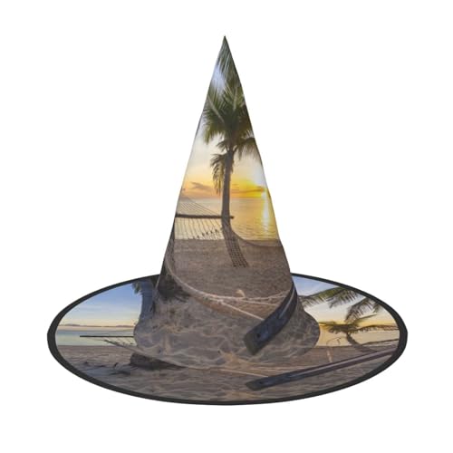 GZHYHAKAN Paradiesstrand mit Hängematte Kokospalmen Druck Halloween Hut für Partys, Karneval und Rollenspiele - leicht, bequem GZHYHAKAN Paradiesstrand mit Hängematte Kokospalmen Druck Halloween Hut für Partys, Karneval und Rollenspiele - leicht, bequem von GZHYHAKAN