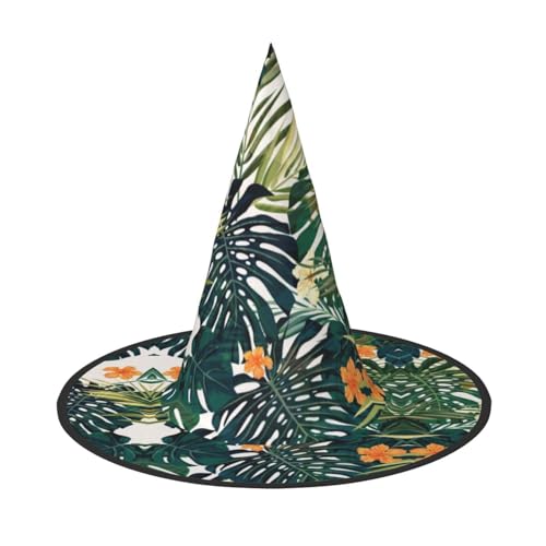 GZHYHAKAN Tropischer Sommer Hawaii-Blume Palmblätter Druck Halloween Hut für Partys, Karneval und Rollenspiele - leicht, bequem GZHYHAKAN Tropischer Sommer Hawaii-Blume Palmblätter Druck Halloween Hut für Partys, Karneval und Rollenspiele - leicht, bequem von GZHYHAKAN