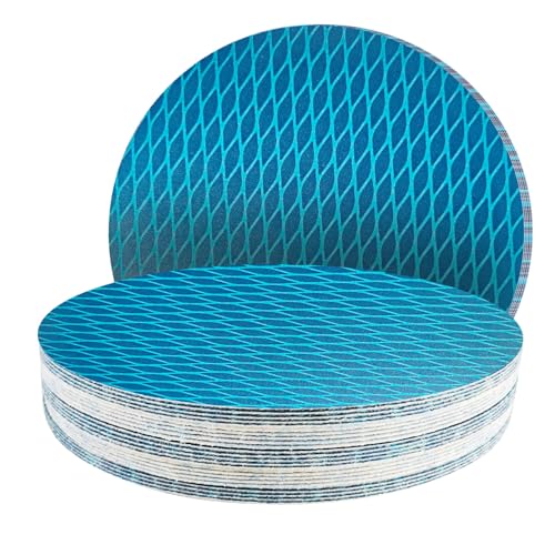 25Stk 200mm Klett Schleifpapier blau ohne löcher, Exzenter Schleifscheiben, 180 körnung Schleifpads, Schleifmittel Resistent gegen Zusetzen für Exzenterschleifer Schleifmaschine 25Stk 200mm Klett Schleifpapier blau ohne löcher, Exzenter Schleifscheiben, 180 körnung Schleifpads, Schleifmittel Resistent gegen Zusetzen für Exzenterschleifer Schleifmaschine von GZKTY