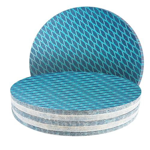 GZKTY 25Stk 300mm Klett Schleifpapier blau ohne löcher, Exzenter Schleifscheiben, 150 körnung Schleifpads, Schleifmittel Resistent gegen Zusetzen für Tellerschleifer 300mm GZKTY 25Stk 300mm Klett Schleifpapier blau ohne löcher, Exzenter Schleifscheiben, 150 körnung Schleifpads, Schleifmittel Resistent gegen Zusetzen für Tellerschleifer 300mm von GZKTY
