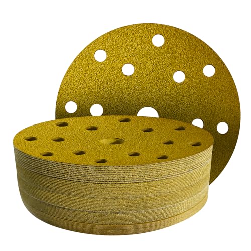 GZKTY Schleifpapier 150mm klett, Klett-Schleifscheiben, 40 Stück, 15 Loch, Körnung 40, für Exzenterschleifer GZKTY Schleifpapier 150mm klett, Klett-Schleifscheiben, 40 Stück, 15 Loch, Körnung 40, für Exzenterschleifer von GZKTY