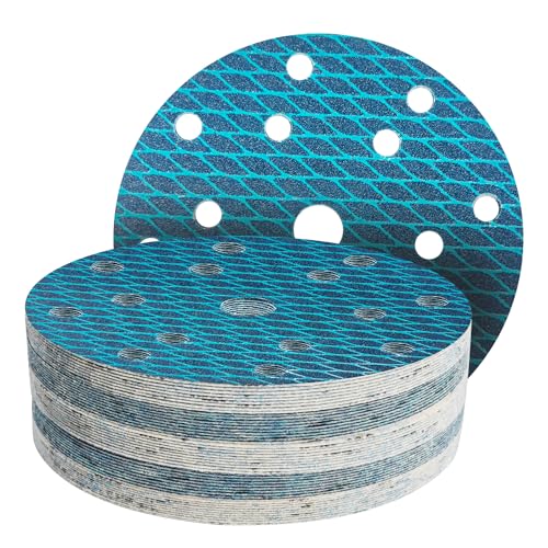 GZKTY 45Stk 150mm Klett Schleifpapier, Exzenter Schleifscheiben, 15-Loch Korn 60 Schleifpads, Schleifmittel Resistent gegen Zusetzen für Exzenterschleifer Schleifmaschine Poliermaschine GZKTY 45Stk 150mm Klett Schleifpapier, Exzenter Schleifscheiben, 15-Loch Korn 60 Schleifpads, Schleifmittel Resistent gegen Zusetzen für Exzenterschleifer Schleifmaschine Poliermaschine von GZKTY