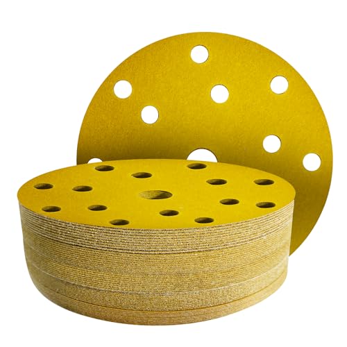 GZKTY Schleifpapier 150mm klett, Klett-Schleifscheiben, 50 Stück, 15 Loch, Körnung 150, für Exzenterschleifer GZKTY Schleifpapier 150mm klett, Klett-Schleifscheiben, 50 Stück, 15 Loch, Körnung 150, für Exzenterschleifer von GZKTY