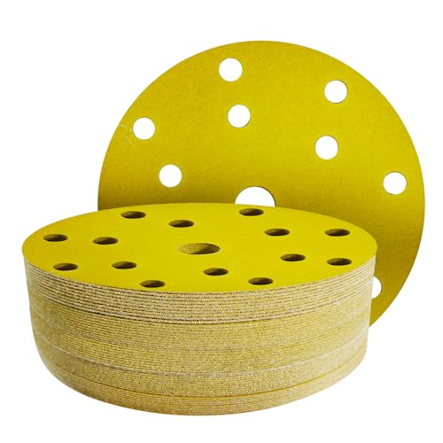 GZKTY Schleifpapier 150mm klett, Klett-Schleifscheiben, 50 Stück, 15 Loch, Körnung 220, für Exzenterschleifer GZKTY Schleifpapier 150mm klett, Klett-Schleifscheiben, 50 Stück, 15 Loch, Körnung 220, für Exzenterschleifer von GZKTY